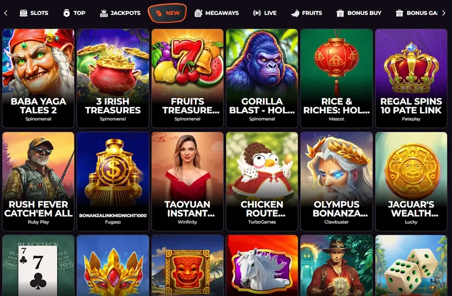 Nieuwe spellen in de gokkastensectie van Rakoo Casino